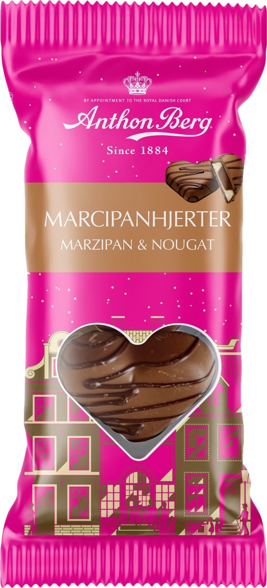 Anthon Berg Marcipanhjerter m/nougat, 84 g