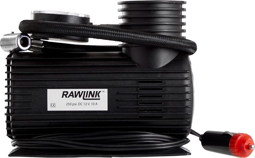 Rawlink luftpumpe, 12v m/ 3 løse nipler