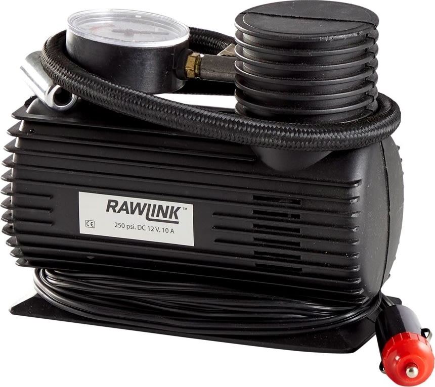 Rawlink luftpumpe, 12v m/ 3 løse nipler