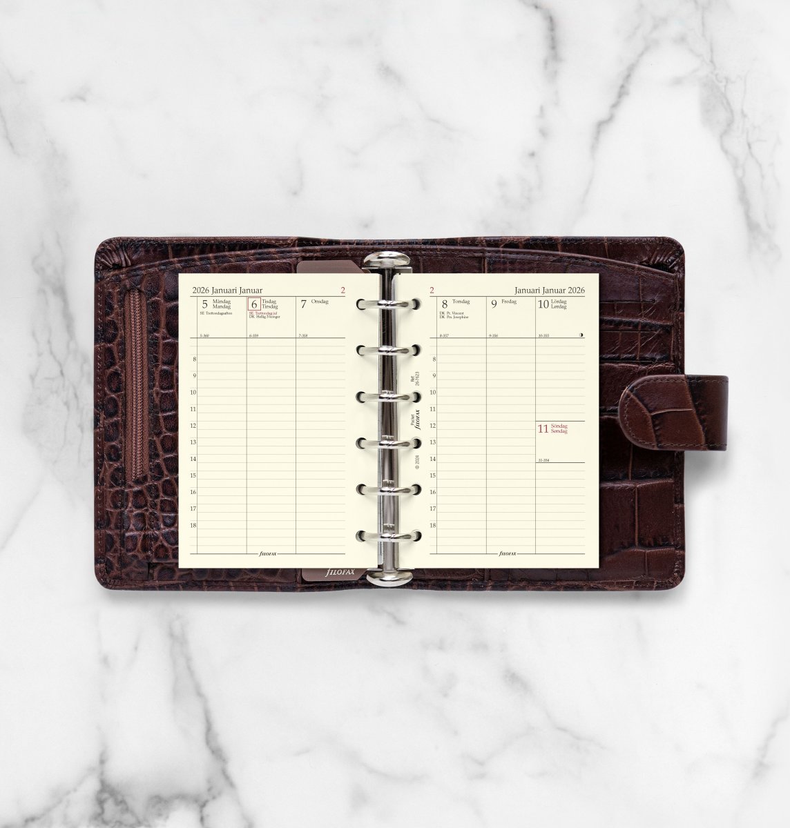 Filofax 2026 Refill | Pocket | Uge | Højformat