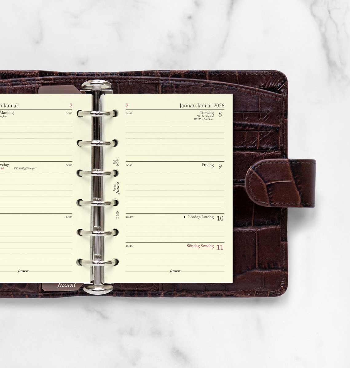 Filofax 2026 Refill | Pocket | Årspakke