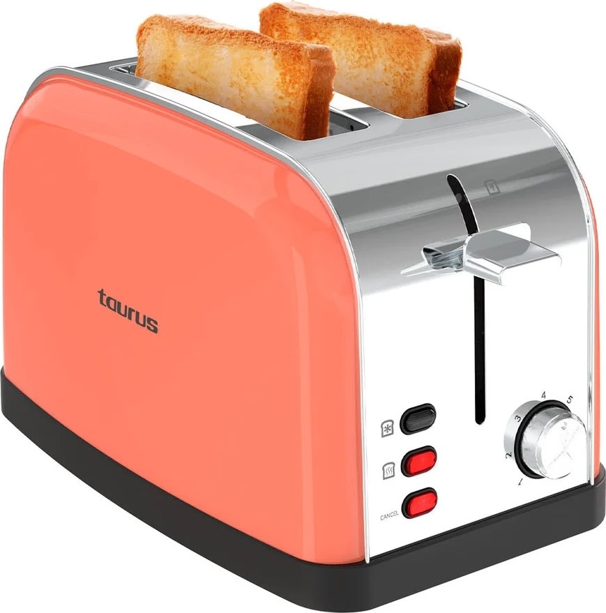 Taurus Brødrister Vintage 2 Skiver Coral