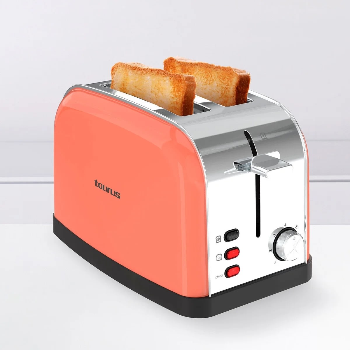 Taurus Brødrister Vintage 2 Skiver Coral
