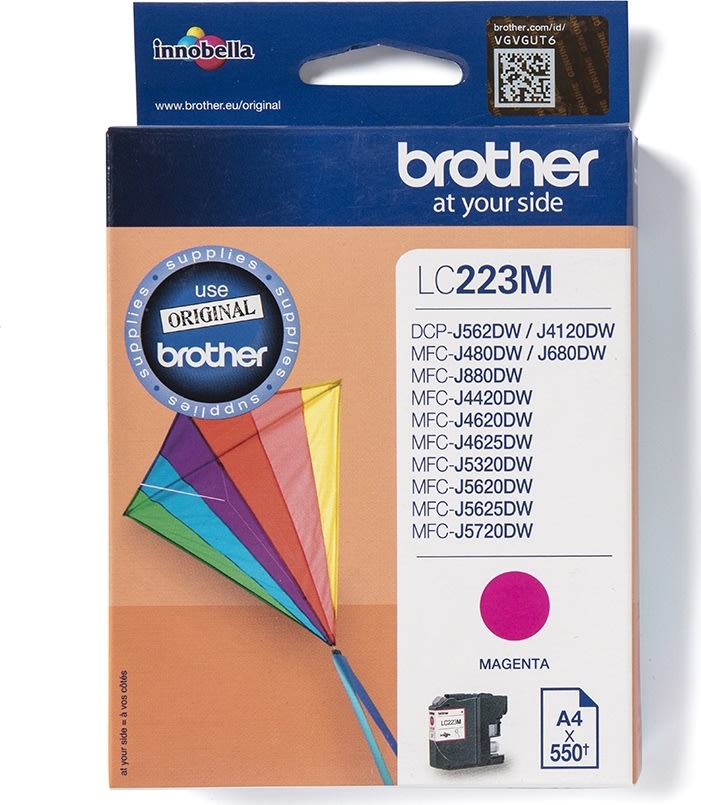 Brother LC223M blækpatron, magenta, 550s