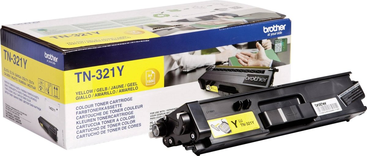 Brother TN321Y Lasertoner, gul, 1500 s.