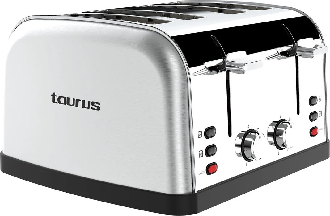 Taurus Brødrister Vintage Four 4 Skiver, stål