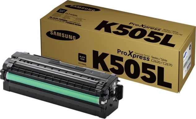 Samsung CLT-K505L/ELS lasertoner, sort, 6000s.