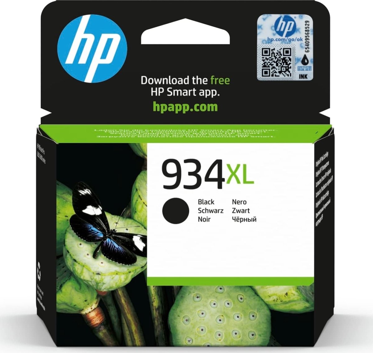 HP no 934XL C2P23AE blækpatron, sort, 1000s.
