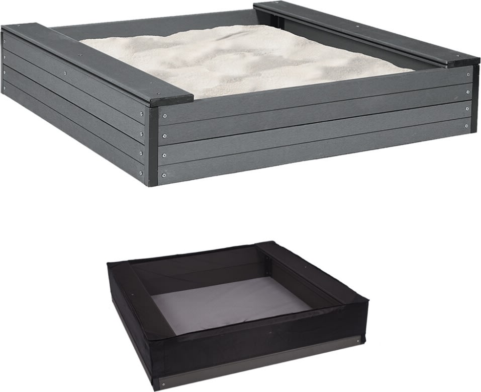 NORDIC PLAY Sandkasse m/net 120x120 cm, WPC