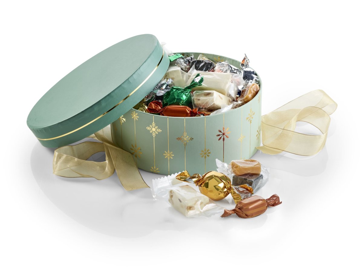 Hatteæske med julemix, 600 g
