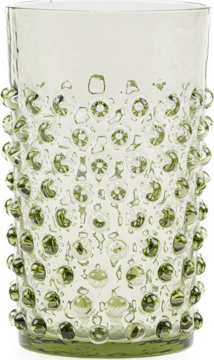 Anna Von Lipa Hobnail Glas, 250ml, olivegreen
