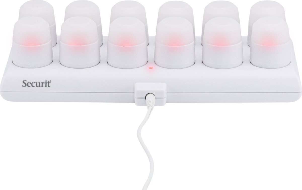 Securit® Amsterdam LED fyrfadslys, 12 stk., hvid