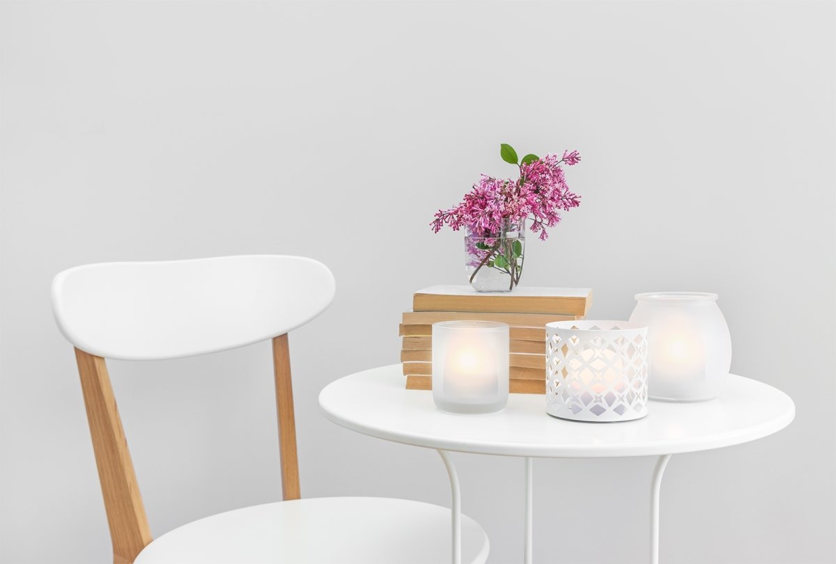 Securit® Amsterdam LED fyrfadslys, 12 stk., hvid