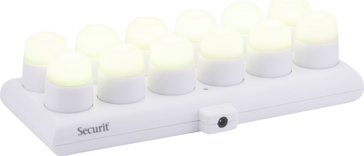 Securit® Amsterdam LED fyrfadslys, 12 stk., multi