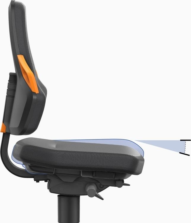 Nexxit Arbejdsstol, sort/blå, Duotec, hjul