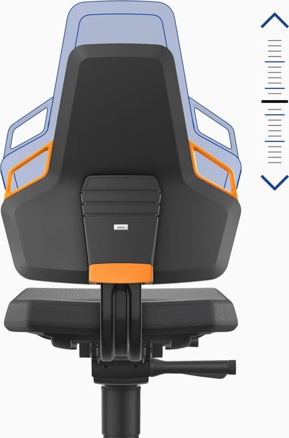 Nexxit Arbejdsstol, sort/blå, Duotec, fodring