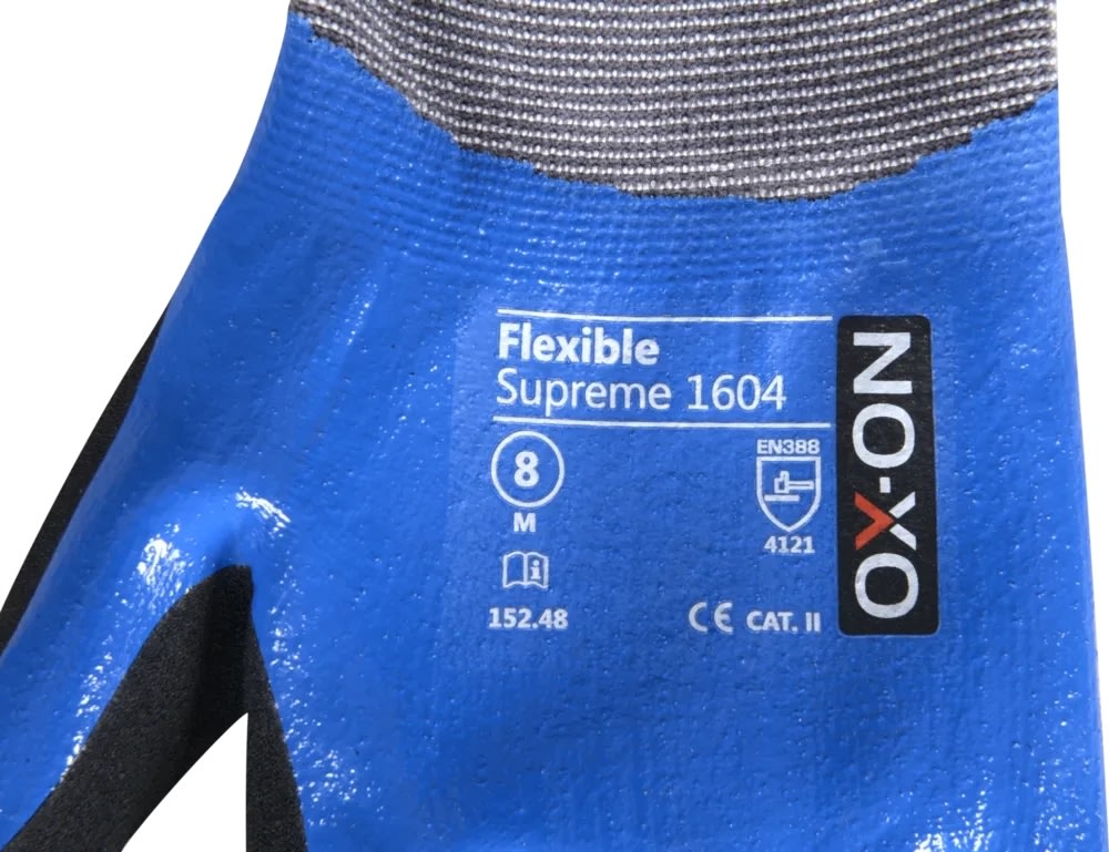 OX-ON Arbejdshandske Flexible Supreme 1604, Str 11