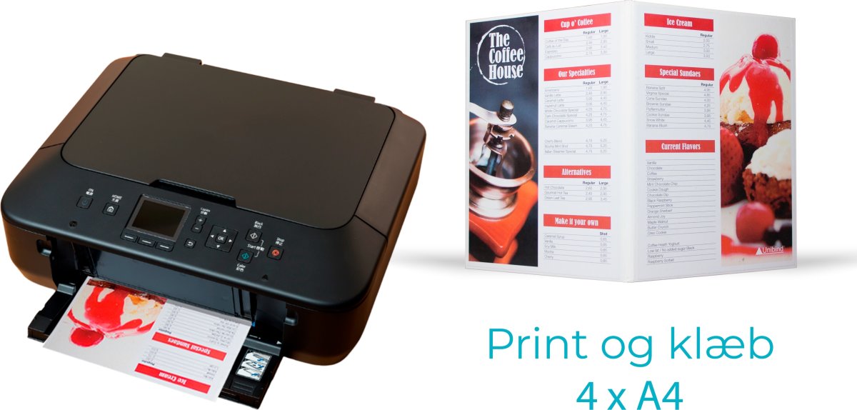 Peleman Print & klæb display | 4xA4/A3+ | Hvid