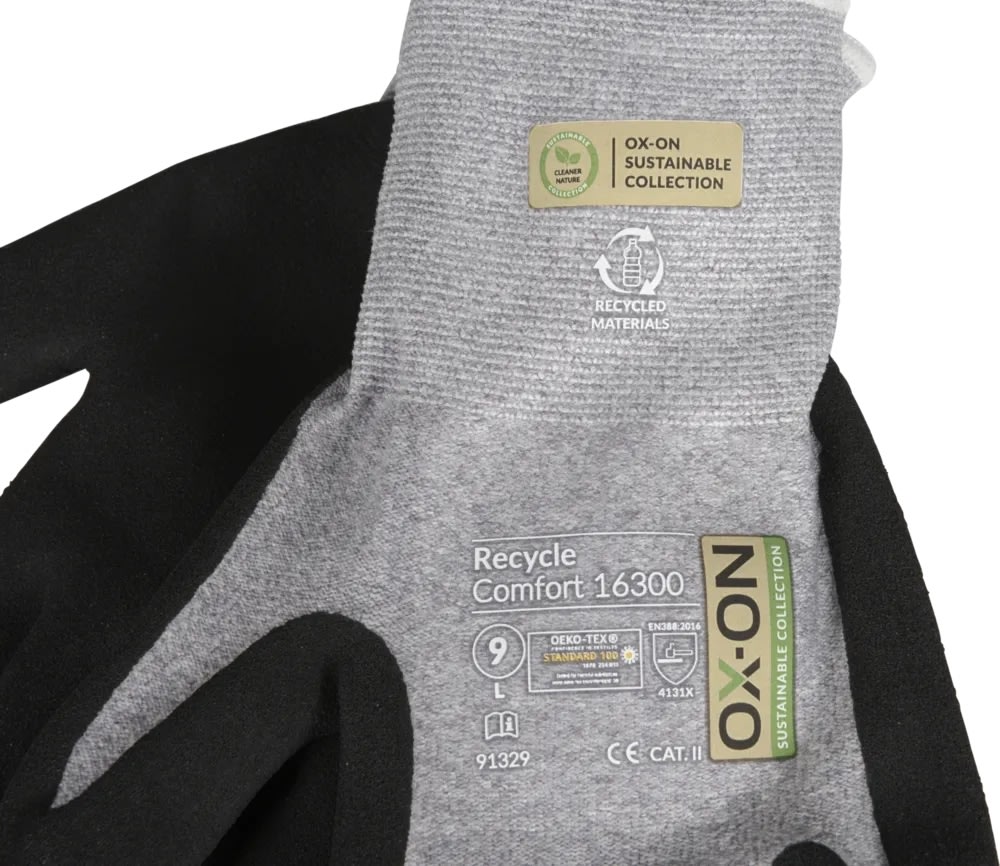 OX-ON Arbejdshandske Recycle Comfort 16300, Str 11