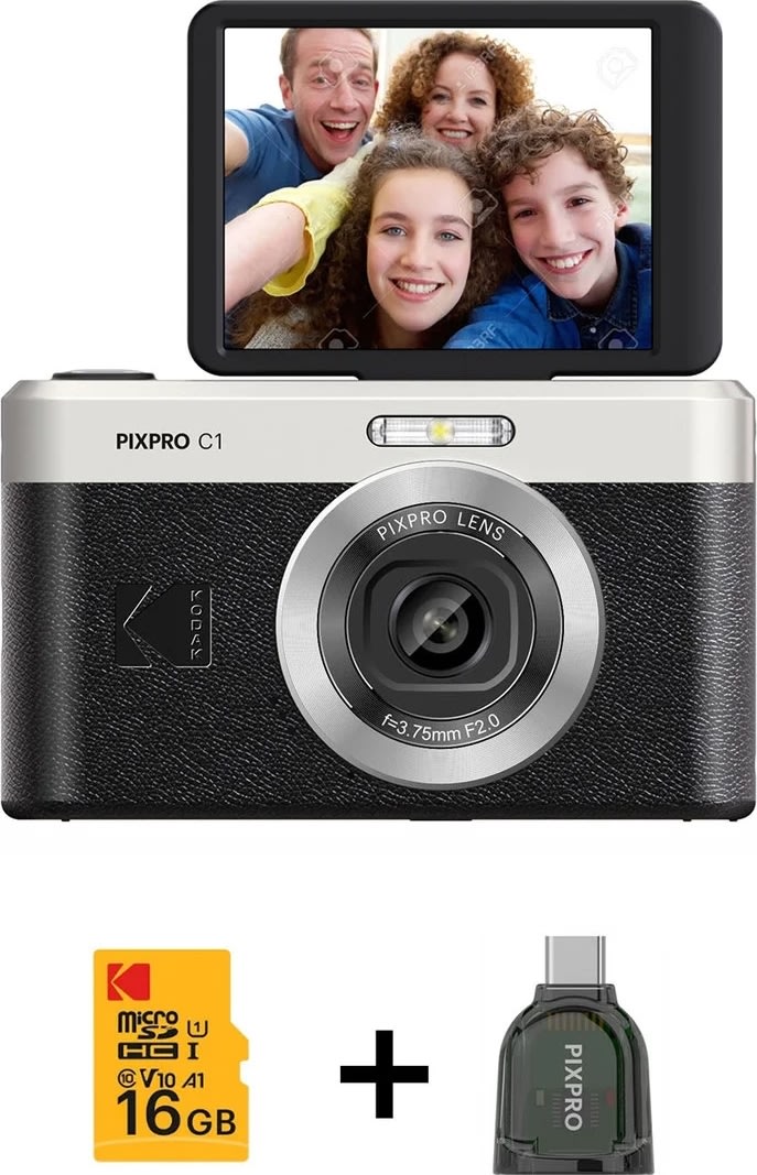 KODAK Digitalt Kamera Pixpro C1 CMOS 5x 16MP, sort