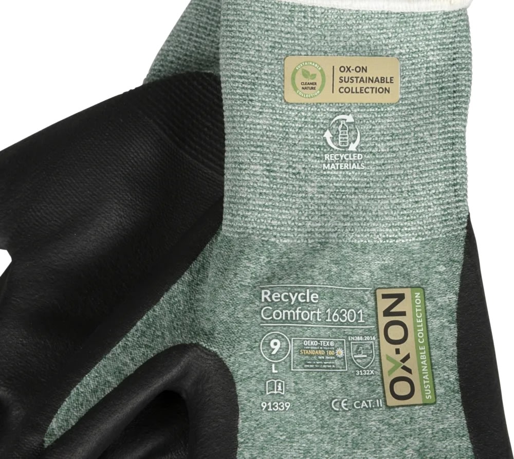 OX-ON Arbejdshandske Recycle Comfort 16301, Str 7