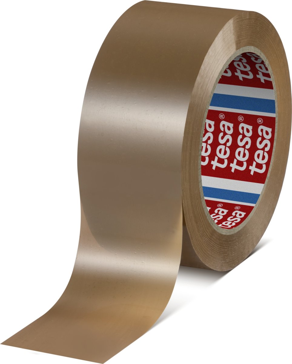 tesa Standard Pakketape | PET | 50mm x 132m | Brun
