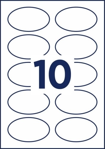 Avery L4882-20 Navnebadges, 85 x 50 mm, Hvid