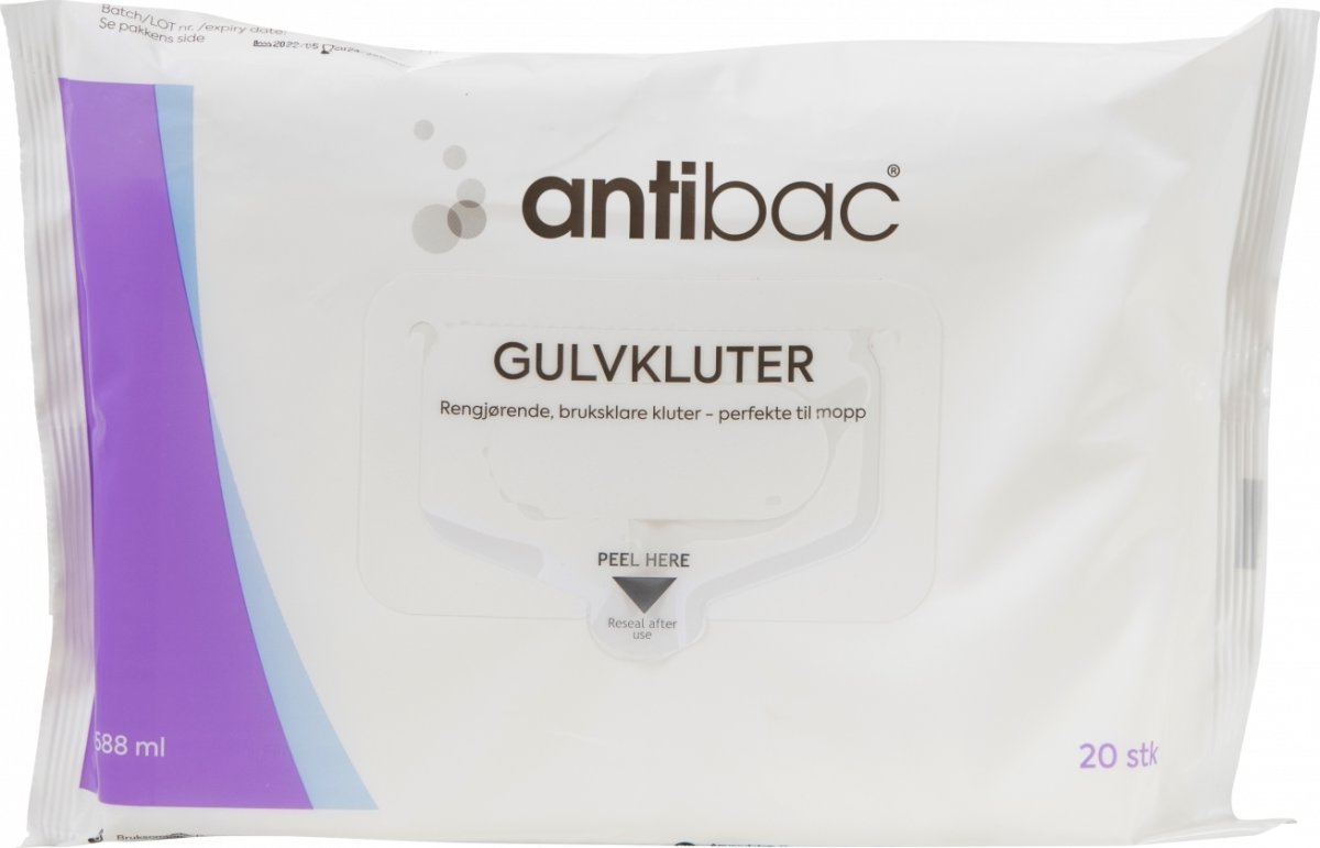 Antibac Floorwipes m/ citrus duft | 20 wipes
