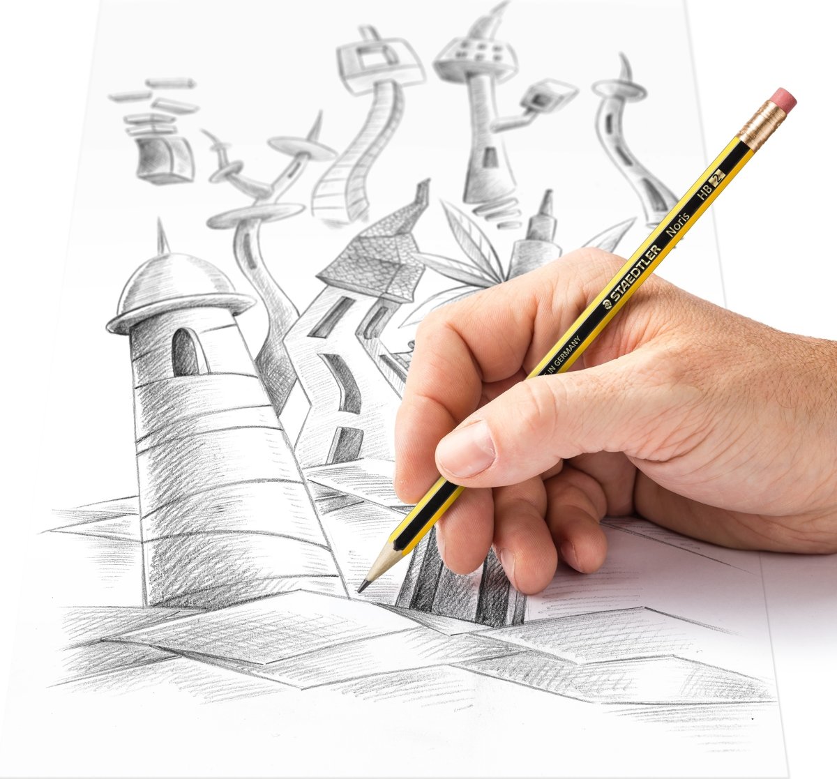 Staedtler Noris 122 HB Blyant m. visk. | 72 stk.
