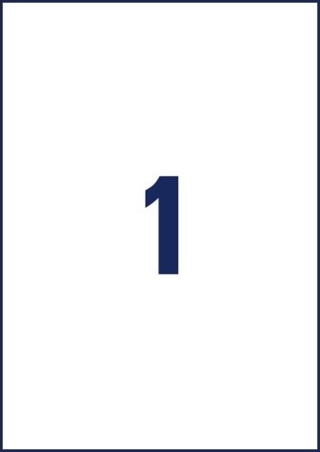 Avery holdbare etiketter | 210x297 mm | 10 stk.
