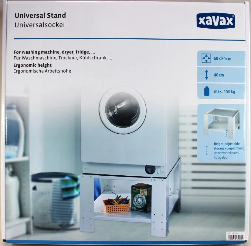 Xavax Sokkelreol til Vaskemaskine Med Hylde, Hvid
