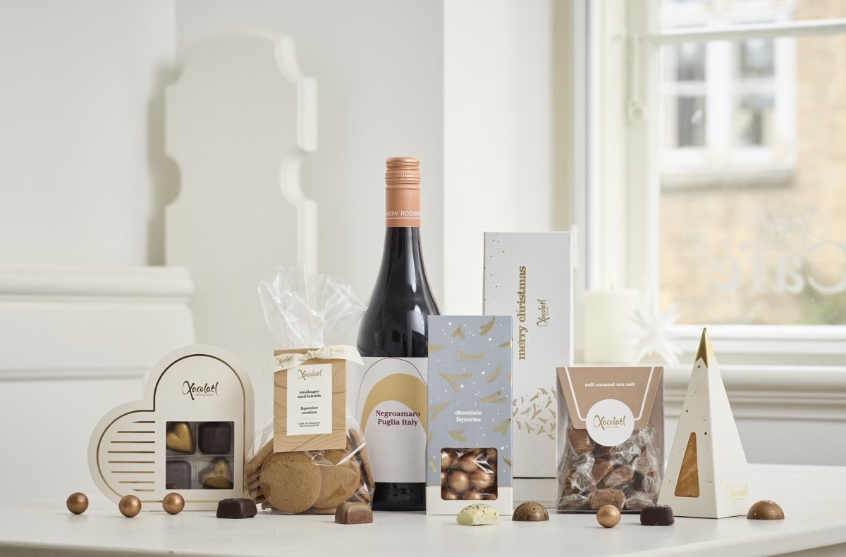 Xocolatl Lille Gavepakke m. Chokolade & Vin