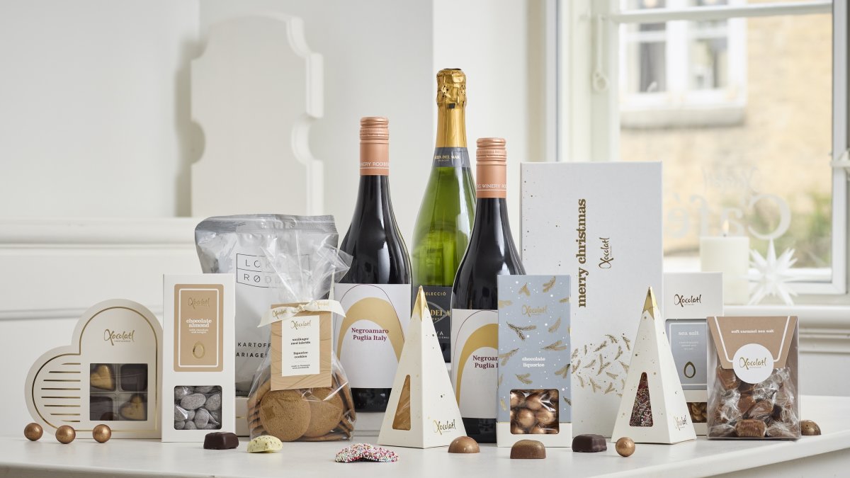 Xocolatl Kæmpe Gavepakke m. Chokolade & Vin