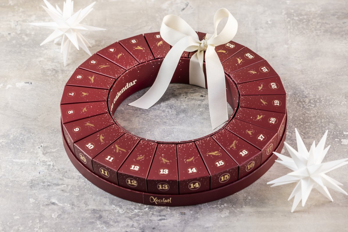 Xocolatl Rund Julekalender for 2, 425g