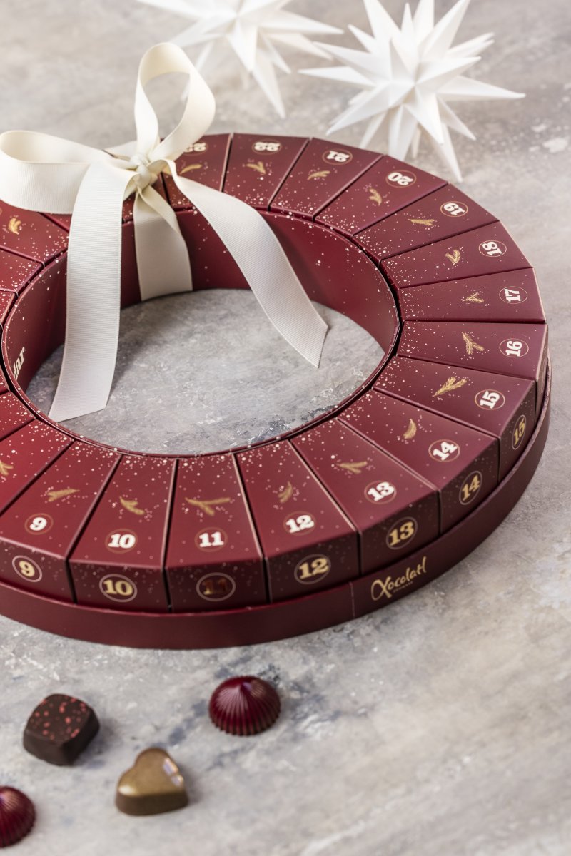 Xocolatl Rund Julekalender for 2, 425g