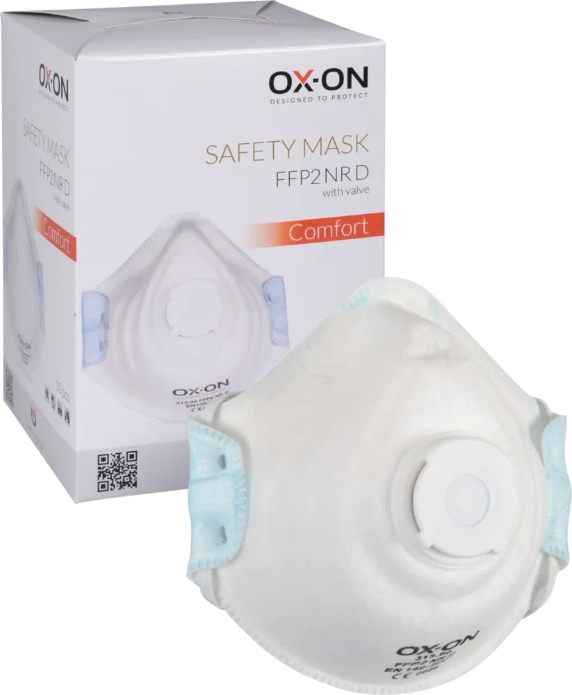 OX-ON Støvmaske Comfort FFP2 NR D m/ventil, 10 stk