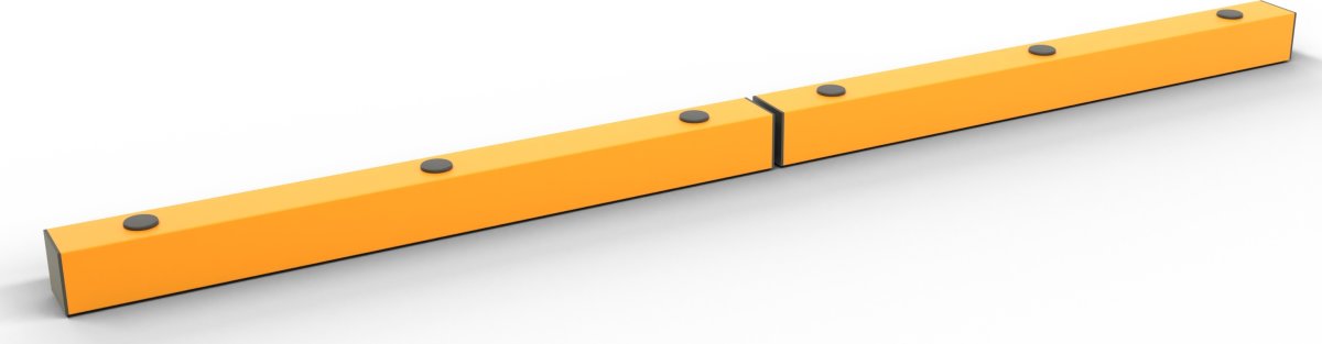 Rack-Mammut påkørselsværn t/gulv, flex, 1,2 m