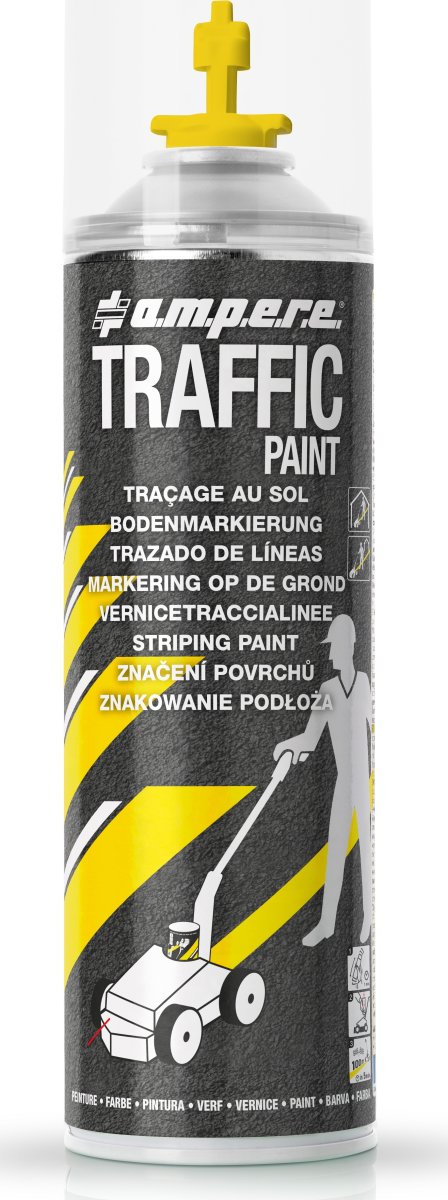 Traffic gulvmarkeringsmaling, 500ml, gul