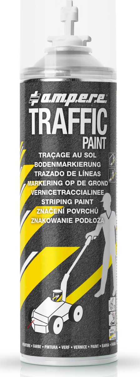Traffic gulvmarkeringssæt m/vogn+maling, hvid