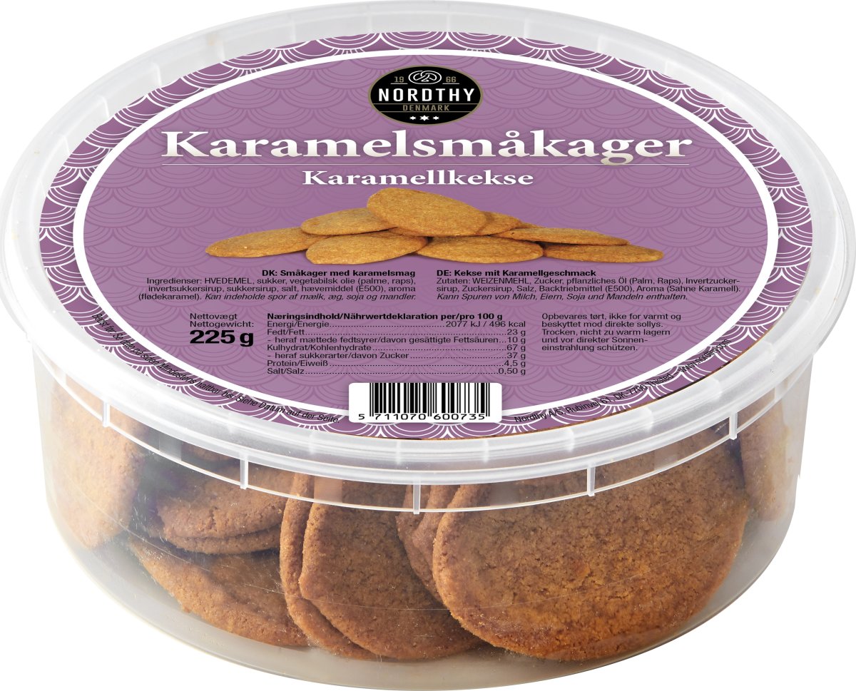 Nordthy Karamelsmåkager i dåse, 225 g