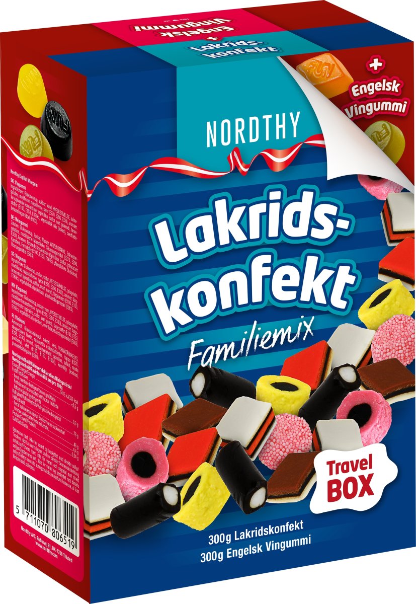 Lakridskonfekt, Engelsk Vingummi, 600g