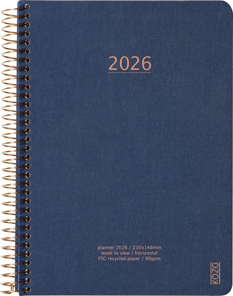 Kozo 2026 Kalender | A5 | Uge | Navy