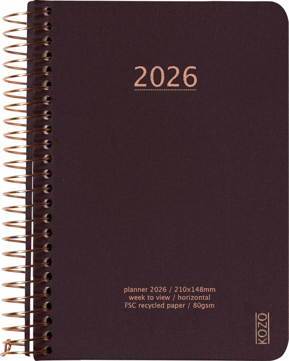 Kozo 2026 Kalender | A6 | Uge | Coffee