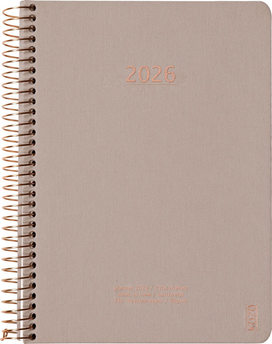 Kozo 2026 Kalender | A5 | Uge | Sand