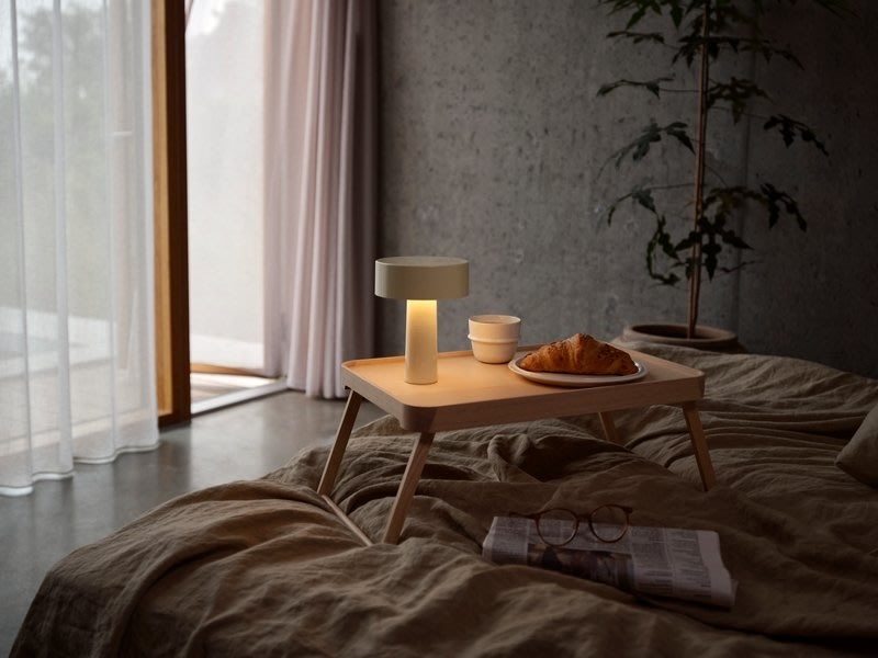 Zone Oblong Lampe H18 cm, varm grå