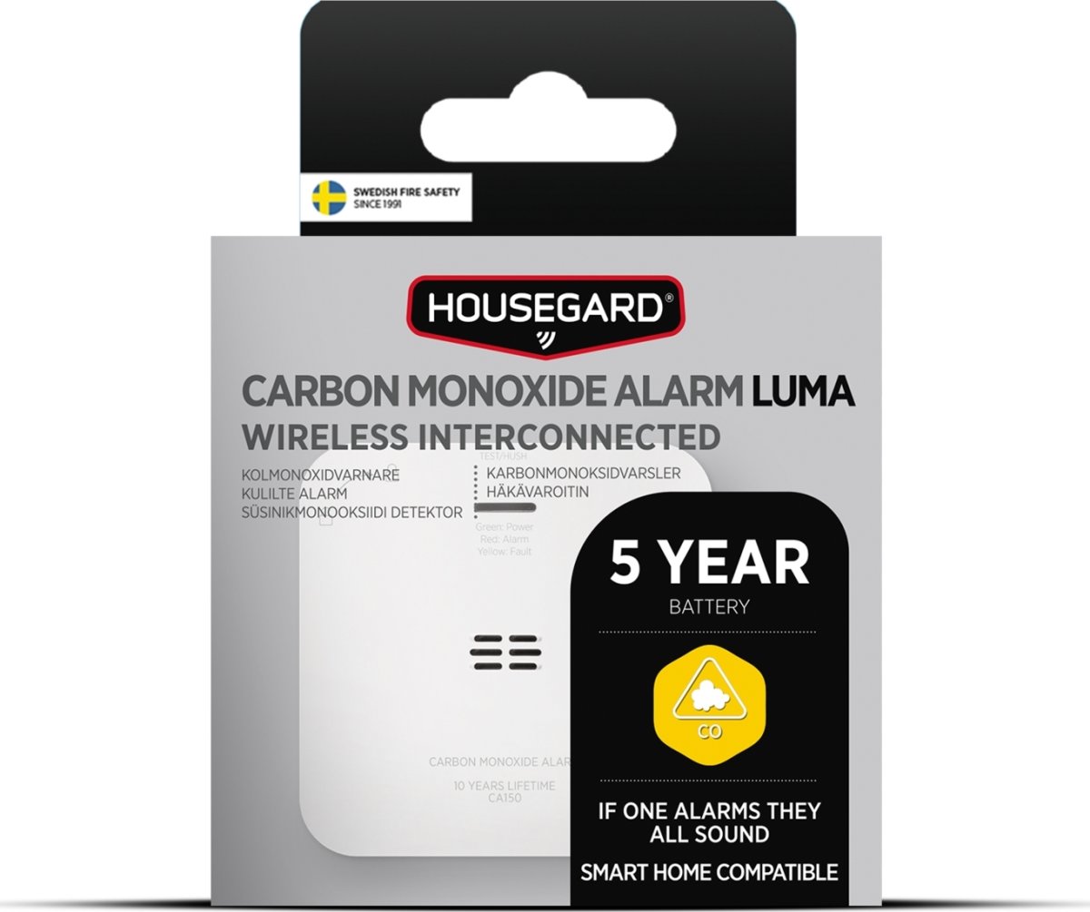 Housegard CA150 Luma trådløs kulilte alarm