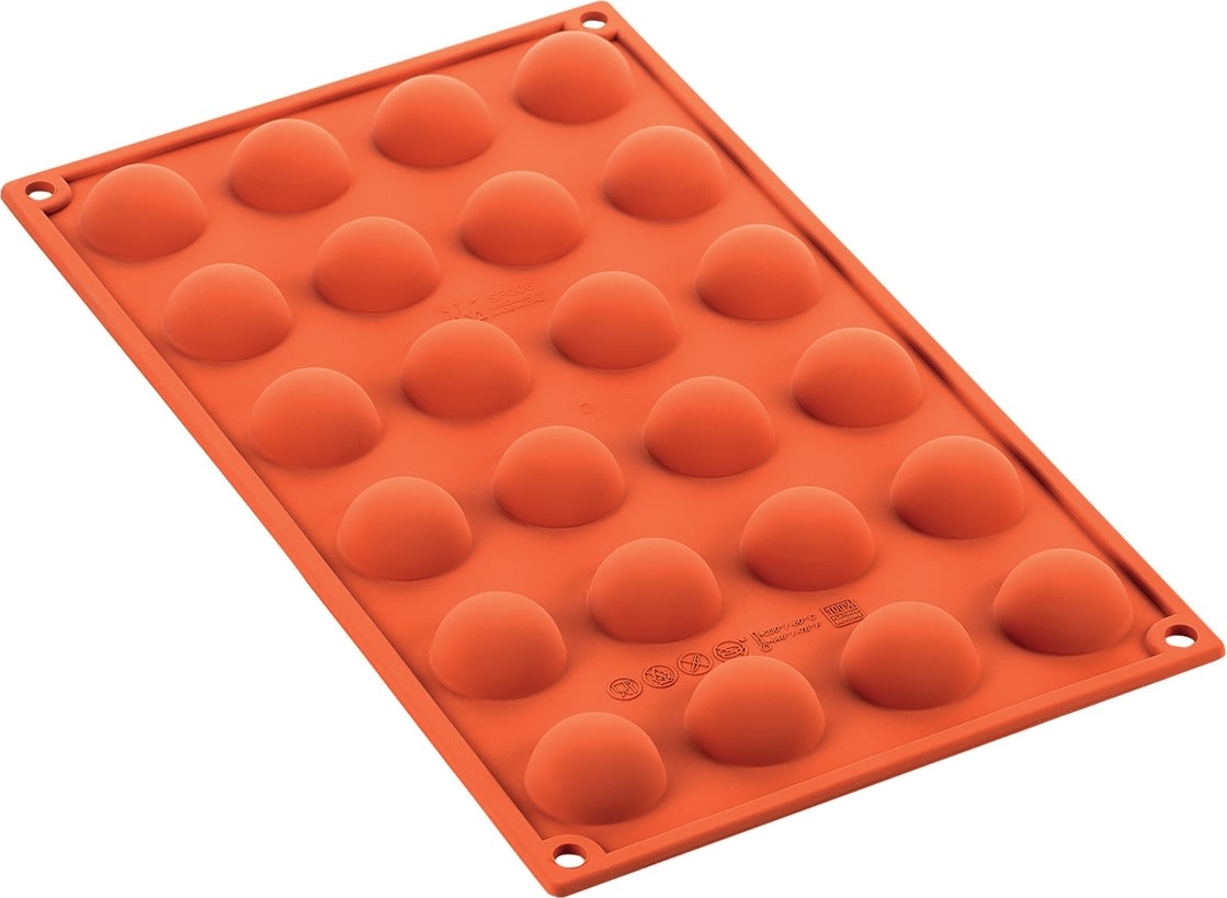 Silikomart Bageform halvrund 24 stk, Ø3cm, 1cl