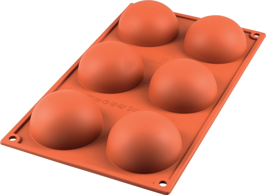 Silikomart Bageform halvrund 6 stk, Ø7cm, 8cl