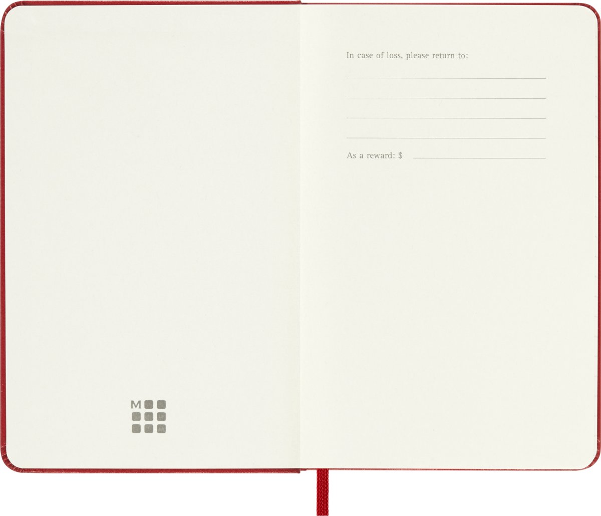 Moleskine 2026 Kalender | H | Uge | Poc. | Rød