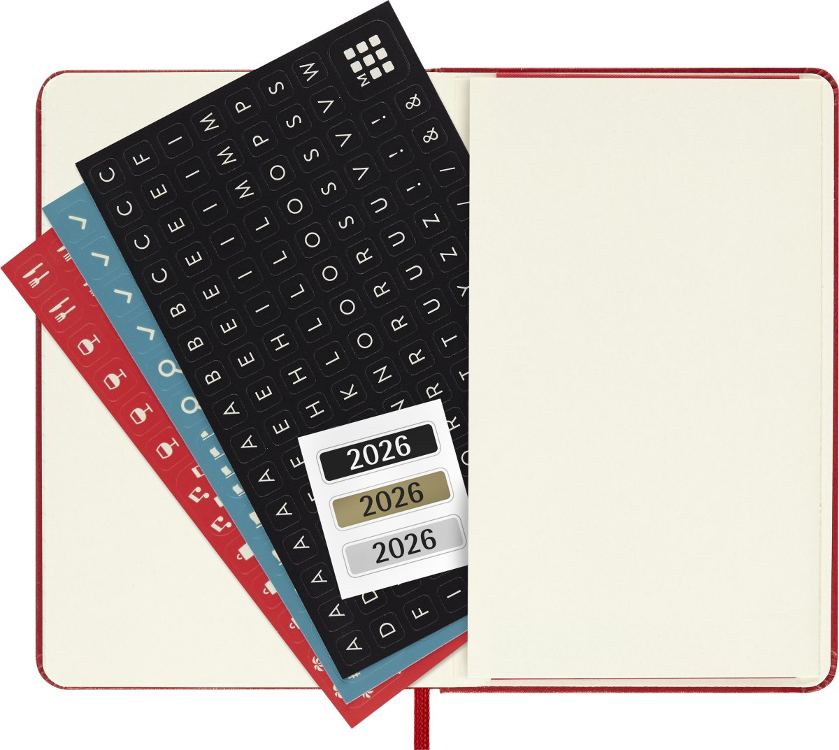 Moleskine 2026 Kalender | H | Uge | Poc. | Rød